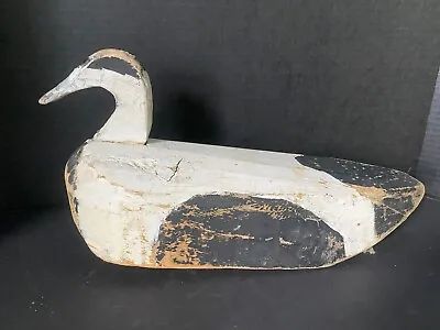 Vint. Working Common Eider Duck Decoy From Maine Folk Art Chamfer Cut Style • $150