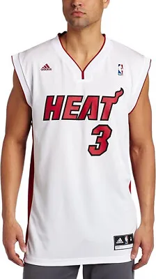 NEW Adidas Men's Miami Heat Dwayne Wade #3 Swingman Jersey White-LARGE • $26.99