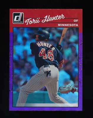 Torii Hunter 2023 Donruss 1990 Retro Purple Holo Foil Parallel #272 • $0.99