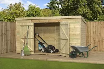 Empire 5000 Pent Garden Shed Wooden 10X8 12X8 14X8 SHIPLAP PRESSURE TREATED TONG • £885.96