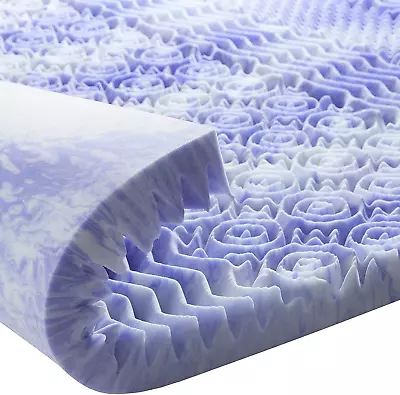 3 Inch 7-Zone Full Memory Foam Mattress Topper Cooling Gel Infused Foam Mattres • $116.33