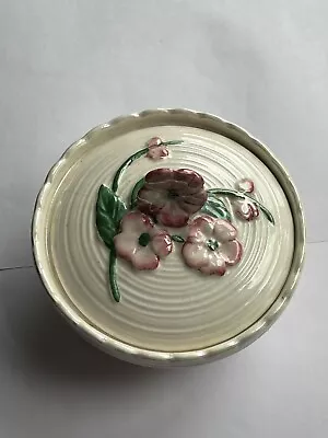 £2.99 • Buy Vintage Maling Lustre Ware Apple Blossom Trinket Bowl With Lid