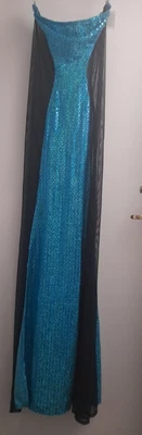£55 • Buy Lap-dancing  Nom De Plume Gown Teal-black Medium NEW TAGS Strapless Side Slits