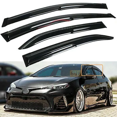 For 2014-2018 Toyota Corolla JDM Mugen Style Window Visor Rain Guards Deflector • $30.99