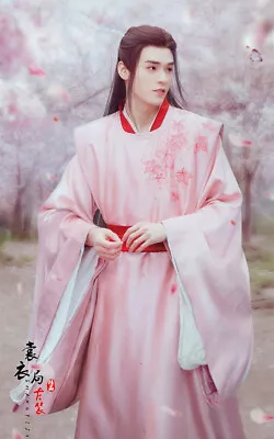 WORD OF HONOR Hanfu Men's Women's Dress Wen KeXing Pink Ancient Costume Custom • $149.02