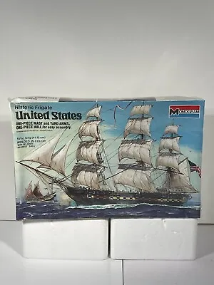 1977 Monogram Historic US Frigate Ship United States Ship Boat Model Kit 3502 • $30