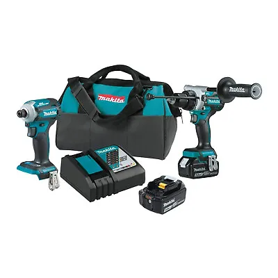 Makita XT288T 18V LXT Lithium Ion Brushless Cordless 2 Pc Combo Kit 5.0Ah • $399