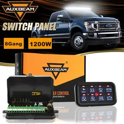 AUXBEAM 8 Gang Work Light Switch Control Relay System Panel For Marine Truck RV • $139.99