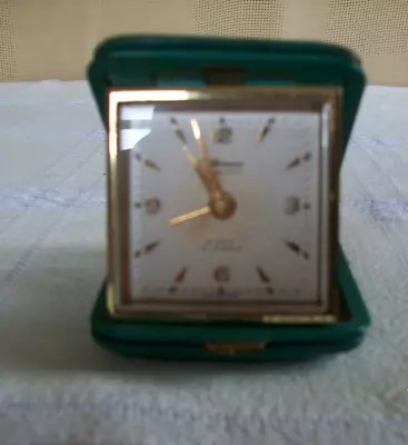 Vintage E Allemann Grindelwald 8 Day 15 Jewels Travel Alarm Clock Working • £14.99