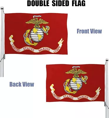 US Marine Corps USMC Flag 3x5 Double Sided 2ply US Military Officially Licensed • $24.88