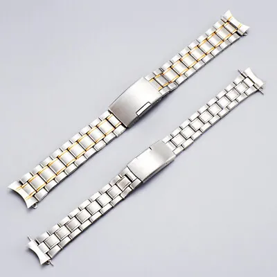 High Quality Metal Bracelet Stainless Steel Watch Straps Mens Band Arc 20/22mm • £10.88