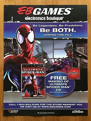 £14.72 • Buy 2005 Ultimate Spider-Man PS2 Xbox Gamecube Print Ad/Poster Official Art Venom