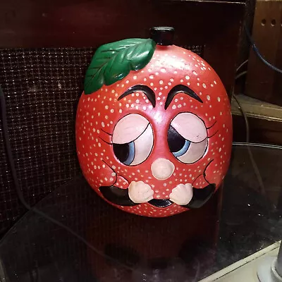 Vintage Tomato Or Strawberry Coin Bank ANTHROPOMORPHIC MCM W/stopper • $15