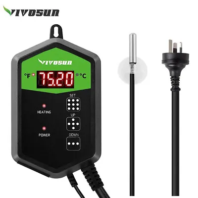 $18.99 • Buy VIVOSUN Digital Temperature Controller Thermostat 240V Heating Mat Home Brewing
