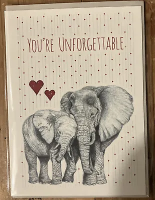 East Of India Valentine Love ‘You’re Unforgettable’Cards X2 & Free Tags…New!! • £5