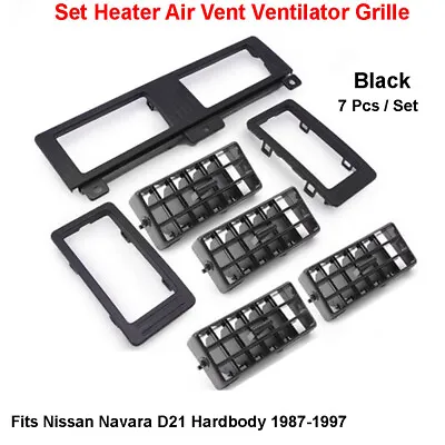$62 • Buy Set Black Heater Air Vent Ventilator Grille Fits 1987-97 Nissan D21 Hardbody