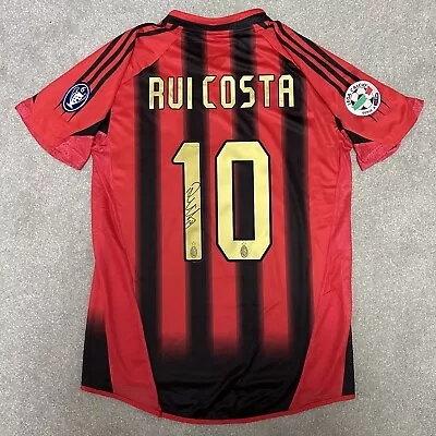 Signed RUI COSTA AC Milan 02/03 Home Shirt - With COA And Exact Photo Proof • £194.99