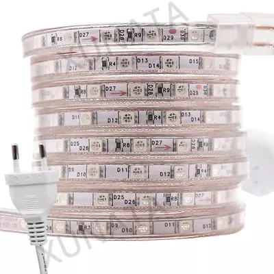 220V 240V LED Strip Lights Waterproof 60LEDs/m 5050 SMD Flexible Rope Tape Lamp • $20.89