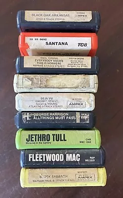 Lot Of 9 Classic Rock 8 Track Tull Sabbath Santana Stones F Mac Neil Y Etc • $19.85