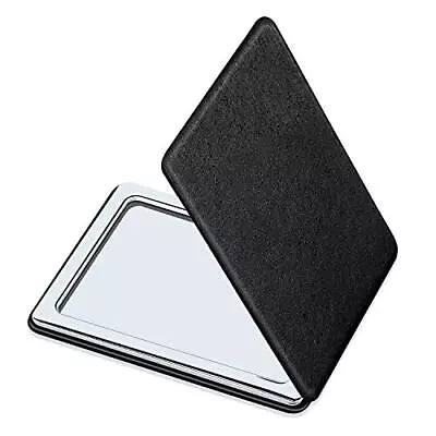 Compact Vanity Mirror For Men Black Travel Makeup Mirror For Handbag Pocket  • $10.07