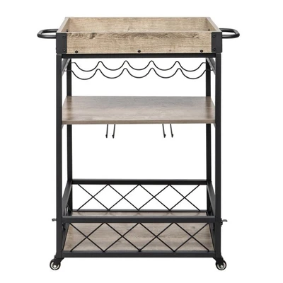 $114.40 • Buy Bar Serving Cart Home Mobile Kitchen Serving Cart,Industrial Vintage Style Wood