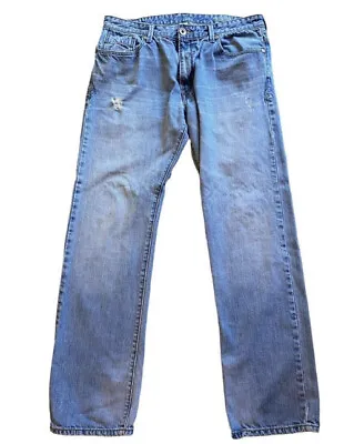 Levis Silvertab Jeans Denim Y2k Slim Straight Leg 34x32 Mens Medium Light Wash • $20