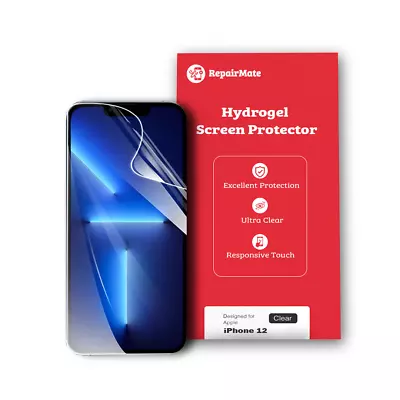 IPhone 12 Compatible Hydrogel Screen Protector Full Cover [2 Pack] • $28.88