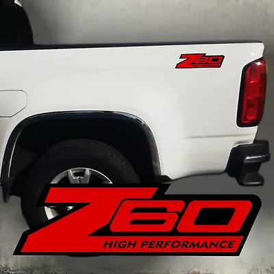 $25.99 • Buy Z60 Stickers Decal High Performance Truck RED Cut (SET) Silverado