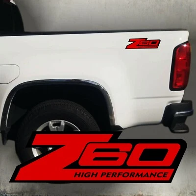 $25.99 • Buy Z60 Stickers Decal High Performance Truck RED Cut (SET) Silverado