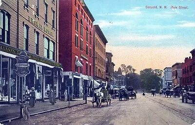 Main Street. Concord NH  1910  Postcard • $4