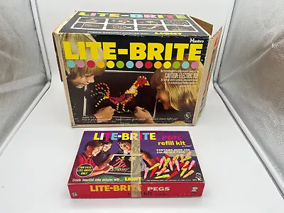 Hasbro Lite Brite #5455 1973 Vintage Refill Pegs And Original Box • $24.99