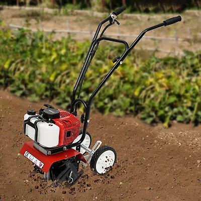 52CC 2Stroke Mini Tiller Cultivator Gas Powered Rototiller Garden Farm Tiller US • $182