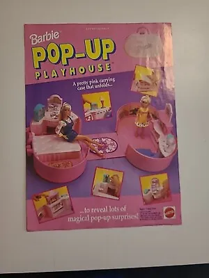 Barbie Pop Up Playhouse Print Ad 1995 Vintage 8x11  • $14.24