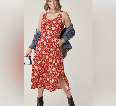 Cabi Tea Room Midi Dress Floral Pockets Size Small • $42