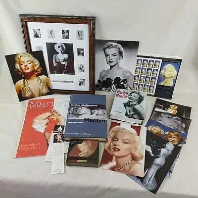 Marilyn Monroe Bundle Of Stamps Postcards Books Memo Pad Photo Framed Picture • £24.99