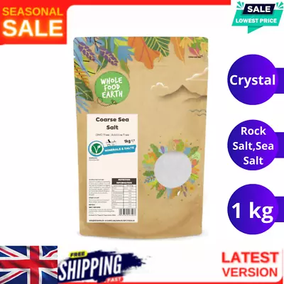 Wholefood Earth - Coarse Sea Salt 1 Kg | GMO Free | Additive Free • £5.89