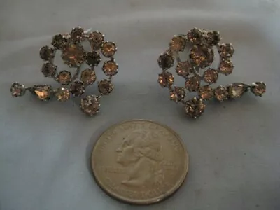 Vintage KARU ARKE INC - Australia - Rhinestone Earrings* • $7.97