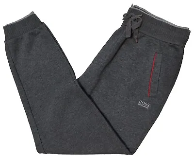 $68 • Buy HUGO BOSS Tracksuit Pant Men's Gray Joggers Athleisure Size L Waist 36 In Cotton