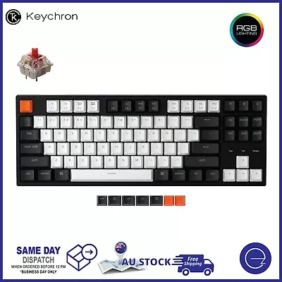 Keychron C1 USB Wired Keyboard Hot-Swappable Gateron RGB Backlit TKL Mechanical • $109