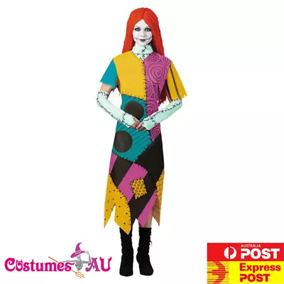 $37.09 • Buy Ladies Sally Costume Womens The Nightmare Before Christmas Halloween Fancy Dress