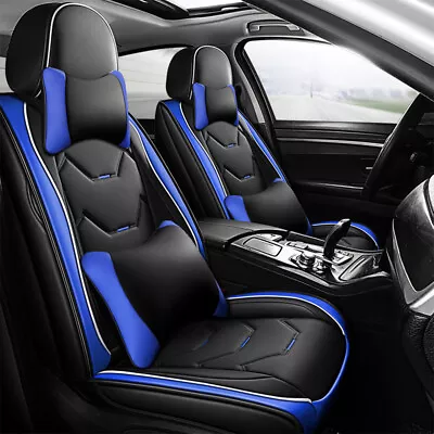OTOEZ Luxury Leather Car Seat Covers Full Set Universal Front Rear Cushion Cover • $89.99