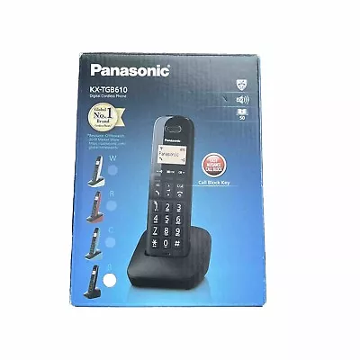 Panasonic KX-TGB610EB Single Cordless Telephone - Black Good Condition Uk Seller • £15.99