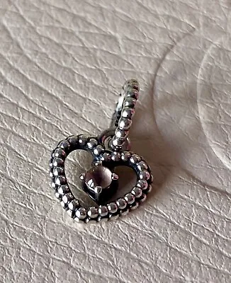 Genuine Authentic Pandora Silver Misty Rose June Pendant Charm 798854C06 • £22