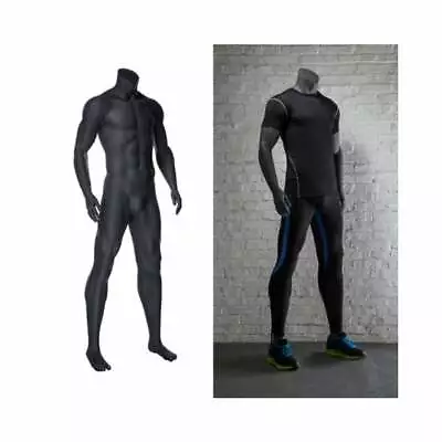 Headless Adult Male Athletic Muscular Fitness Standing Mannequin With Base • $340.55
