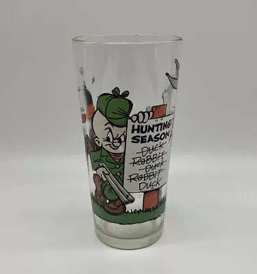 1976 Pepsi Looney Tunes Bugs Bunny Elmer Fudd & Daffy Duck Hunting Season Glass • $69