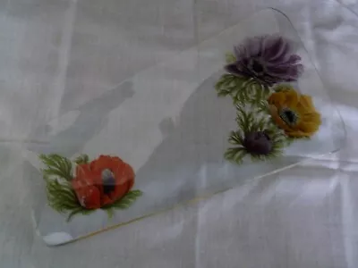 Vintage Chance Glassware Rectangular Dish Anemone Design • £2.50