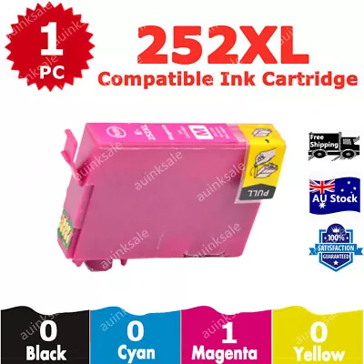 Non-OEM 252XL Magenta Ink Cartridge For Epson Workforce WF 3620 3640 7620 7610 • $4.50