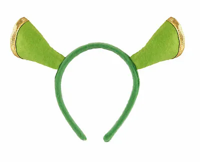 £3.99 • Buy Green Ogre Shrek Fiona Ears On Headband Fancy Dress Swamp Monster Unisex Animal