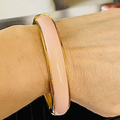 Vintage QVC JOAN RIVERS Classics Collection Pink & Gold Bangle Bracelet￼ • $11.99