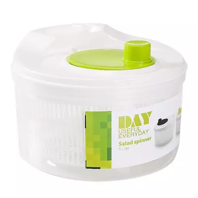 Salad Spinner Vegetable Lettuce Washer Dryer Serving Bowl Container Large UK • £8.99